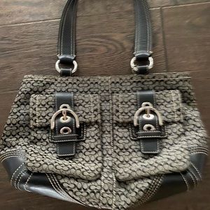 Black coach shoulder bag